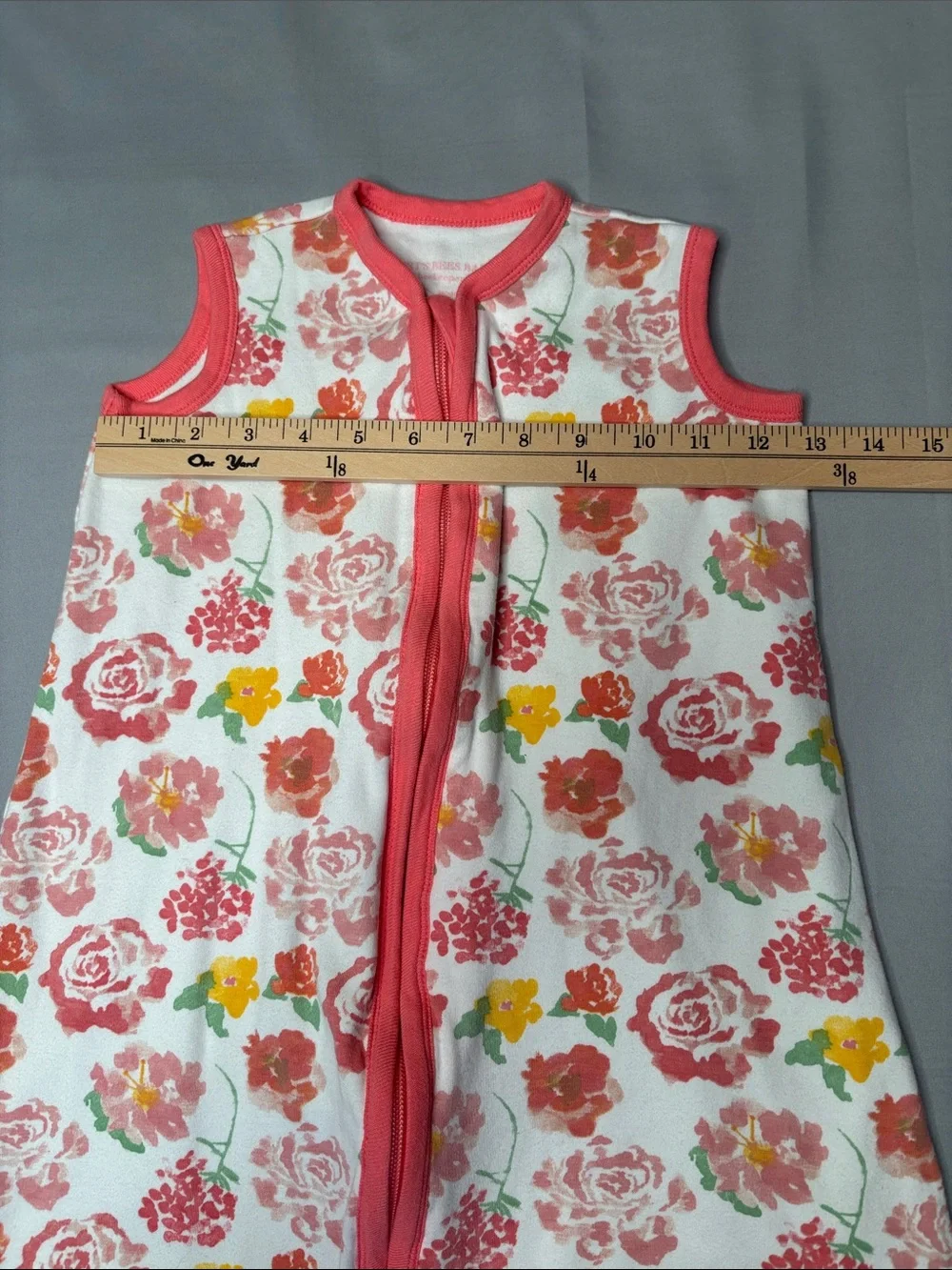 Burt's Bees Baby Beekeeper Rosy Spring Floral Sleep Sack Bag M 18-24M
